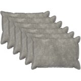  Presvlaka za jastuk 6 kom. HOUTEN Svjetlosiva 50 x 70 cm - Dizajn s paspulom Svjetlosiva 6 | shoptok.hr