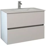 Harmony Podumivalniška omarica z umivalnikom 75 (75 cm, bela, visoki sijaj)