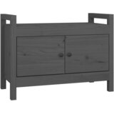  Klupa za hodnik siva 80 x 40 x 60 cm od masivne borovine | Eponuda.ba