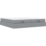  Okvir kreveta s madracem s madracem 2 pcs Svjetlosiva tkanina | shoptok.hr