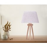  Duolla - Stona lampa BOUCLE 1xE27/15W/230V, prečnik 28 cm, bela/drvo | Eponuda.com