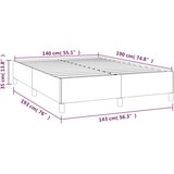  Okvir za krevet bez madraca crni 140 x 190 cm od tkanine | shoptok.hr