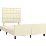  Okvir za krevet s uzglavljem krem 120x200 cm od umjetne kože | shoptok.hr