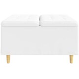  Shranjevalna tabureta Bela 80 x 80 x 45 cm Umetna koža, (5000208403) | Shoptok.si