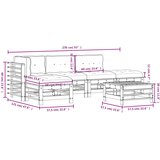 6-dijelna vrtna garnitura s jastucima bijela od masivnog drva | shoptok.hr