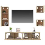  5-dijelni set TV ormarića boja hrasta sonome konstruirano drvo | shoptok.hr