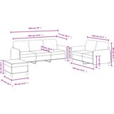  3-dijelni set sofa krem baršunasti | shoptok.hr