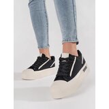Shelvt Black and white platform sneakers | Shoptok.si