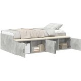  Posteljni okvir za shranjevanje Betonsko sivo 100x200 cm, (22103366) | Shoptok.si