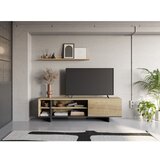 Marckeric TV omarica v hrastovem dekorju v naravni barvi 160x44 cm Cequoia – | Shoptok.si