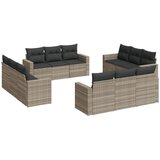  12-dijelni set vrtnih sofa poliratan s jastucima svijetlosivi | shoptok.hr