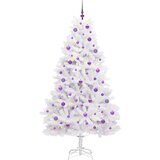  Umjetno božićno drvce s nogom Bijela 210 cm PVC i čelik | shoptok.hr