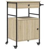 Furnova Kuhinjski voziček sonoma hrast 56x43x89,5 cm inženirski les, (21951218) | Shoptok.si