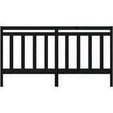  Uzglavlje za krevet crno 186 x 4 x 100 cm od masivne borovine | shoptok.hr