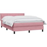 Box Spring krevet s madracem ružičasti 160x220 cm baršun | shoptok.hr