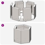  Oganj bez dima Crna 58 x 58 x 51 cm Čelik | shoptok.hr