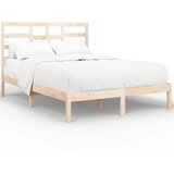 vidaXL Posteljni okvir iz trdnega lesa 135x190 cm, (20643364) Cene