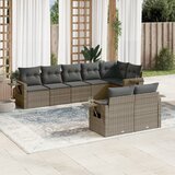 vidaXL 8-dijelni set vrtnih sofa od poliratana s jastucima sivi | shoptok.hr