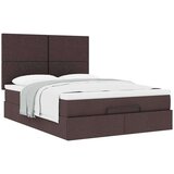  Otomanski krevet s madracem tamnosmeđi 140x190cm od tkanine | shoptok.hr