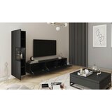 MID.YOU Dnevni Regal Berlin I, Črna Mat, Osvetlitev, 2-Delni | Shoptok.si
