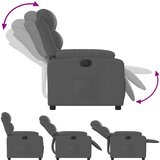  Električni naslonjač od tkanine tamnosivi | shoptok.hr