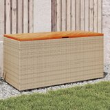 vidaXL Vrtna kutija za pohranu bež 110x50x54 cm poliratan drvo bagrema Cijene
