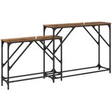 Konzolna stolica 2 pcs Staro drvo 100 x 28 x 75 cm | shoptok.hr