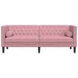  Trosjed Chesterfield s jastučićima ružičasti baršunasti | shoptok.hr