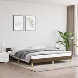 vidaXL Posteljni okvir z vzglavjem temno rjav 180x200 cm blago Cene