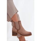Boto Women's ankle boots with heel lined beige Zelia | shoptok.hr