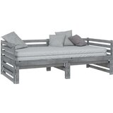  Dnevni ležaj na izvlačenje sivi od borovine 2 x (90 x 200) cm | shoptok.hr