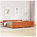 vidaXL Okvir kreveta bez madraca voštano smeđi 200x200 cm od borovine | shoptok.hr
