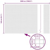  Zavarena žičana ograda sa 13 stupova 1.4x50 m cinkovani čelik | shoptok.hr