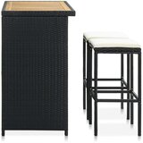  3-dijelni barski set od poliratana crni | Eponuda.com