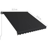 Tenda na ručno uvlačenje 350 x 250 cm antracit | Eponuda.com