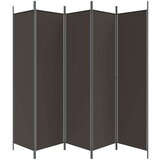 Sobna pregrada s 5 panela smeđa 250 x 200 cm od tkanine | shoptok.hr