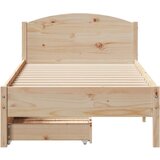 vidaXL Okvir kreveta bez madraca 90 x 200 cm od masivne borovine | shoptok.hr