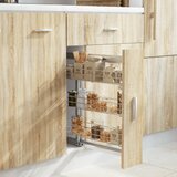  Kuhinjska izvlačna žičana košara srebrna 47 x 15,5 x 55,5 cm | shoptok.hr
