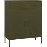 Furnova Omara za shranjevanje olivno zelena 80x35x101,5 cm jeklo, (21953898) | Shoptok.si