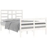  Posteljni okvir bel iz trdnega lesa 120x200 cm, (20644240) | Shoptok.si