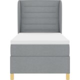Box spring postelja z vzmetnico svetlo siva 90x200 cm tkanina, (22051881) | Shoptok.si