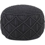 vidaXL ročno izdelan tabure makrame antraciten 45x30 cm bombaž Cene