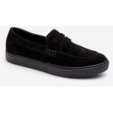 Zazoo Men's Suede Loafer Shoes 1574 Black Cijene