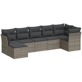  The Living Store Vrtna sedežna garnitura 7-delna z blazinami siv poli ratan - Vrtna Sedežna Garniture, (21461721) | Shoptok.si