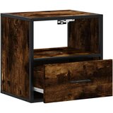 vidaXL Stenska nočna omarica dimljen hrast 40x31x39,5 cm | Shoptok.si