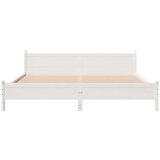 vidaXL okvir kreveta bez madraca bijeli 180x200 cm od masivne borovine | shoptok.hr