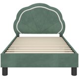  Krevet za djecu s uzglavljem Morska zelena 80 x 160 cm Baršun | shoptok.hr