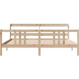 vidaXL Okvir kreveta s uzglavljem 200 x 200 cm od masivne borovine | shoptok.hr