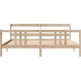 vidaXL Posteljni okvir z vzglavjem 200x200 cm trdna borovina, (21311334) | Shoptok.si