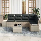  6-dijelni Vrtni Kauč Set s Jastucima Svijetlo Sivi Poli Ratan | shoptok.hr